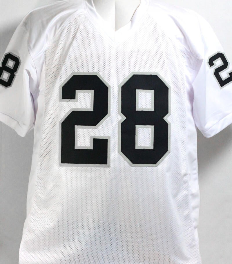 Josh Jacobs Autographed Jersey - White Custom Pro Style