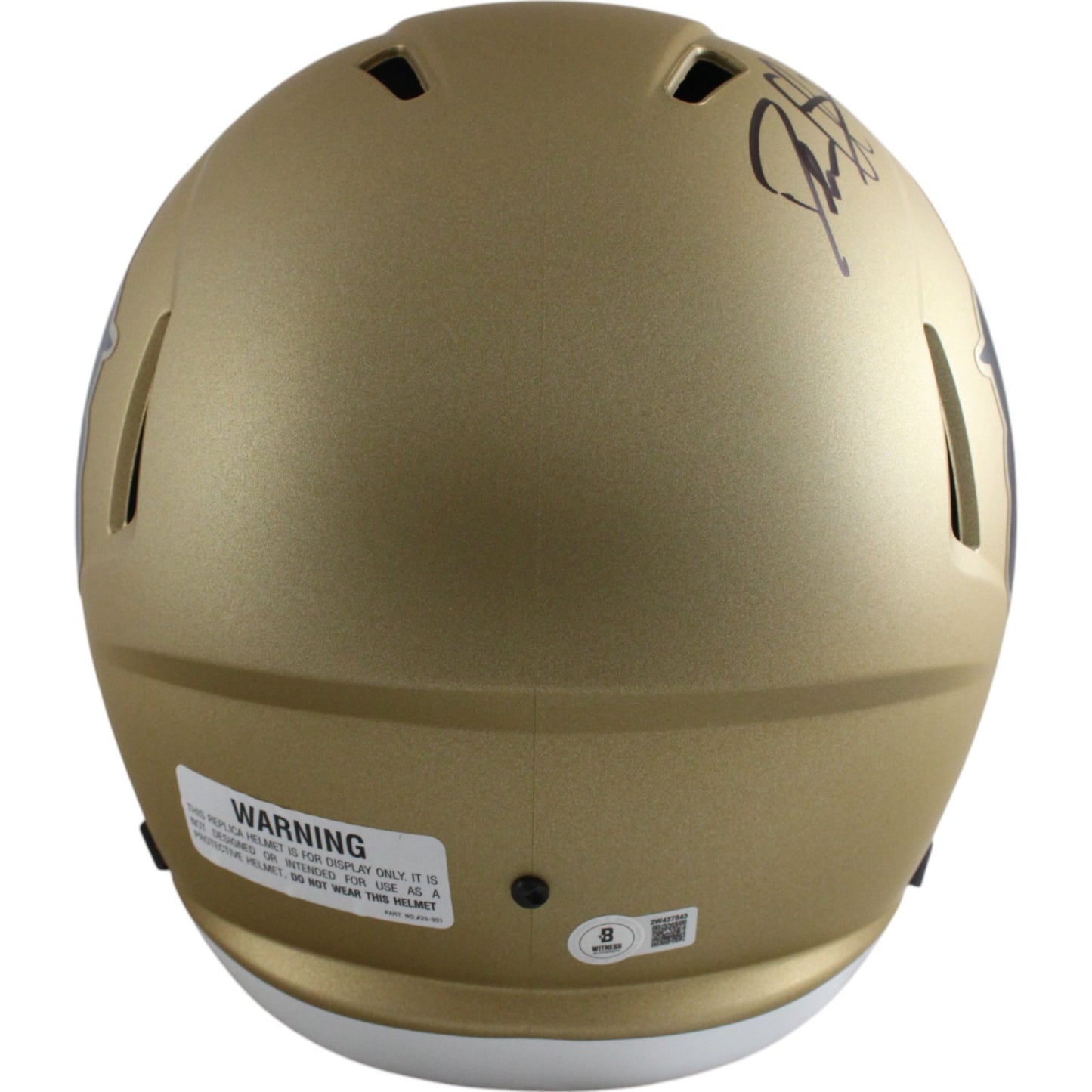 Deion Sanders Autographed Colorado Buffaloes Full Size Gold Replica Helmet
