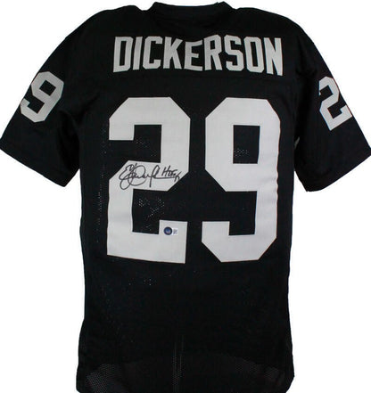 Eric Dickerson Signed Black Custom Jersey with HOF Inscription