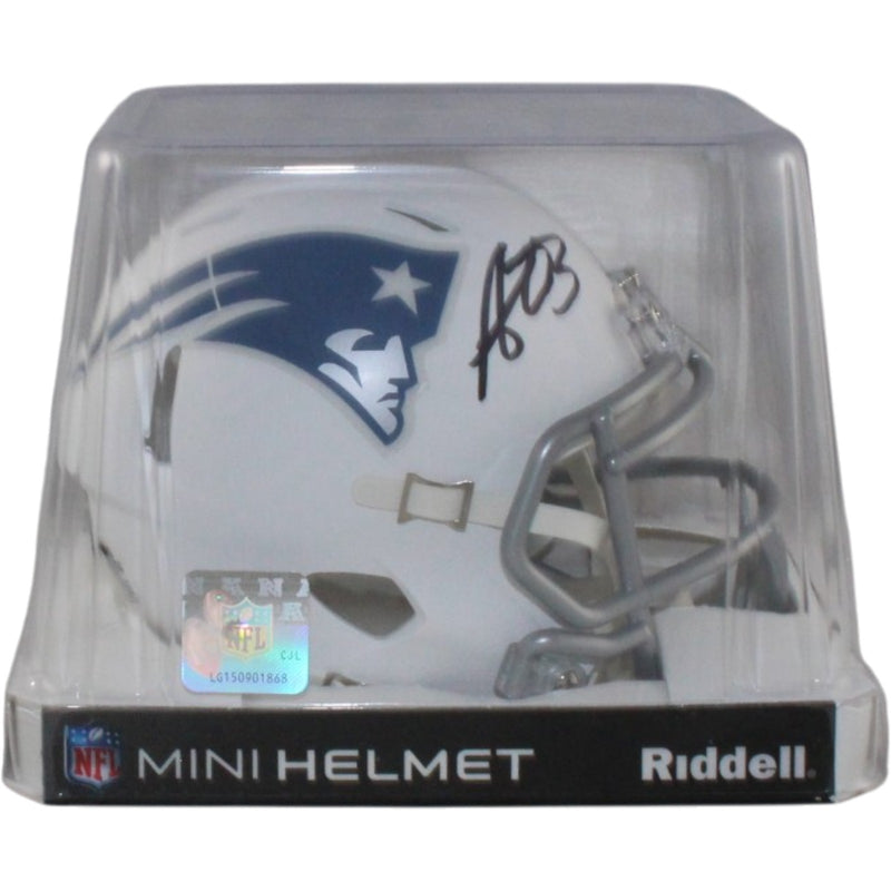AJ Brown Signed New England Patriots Rivalries Mini Helmet