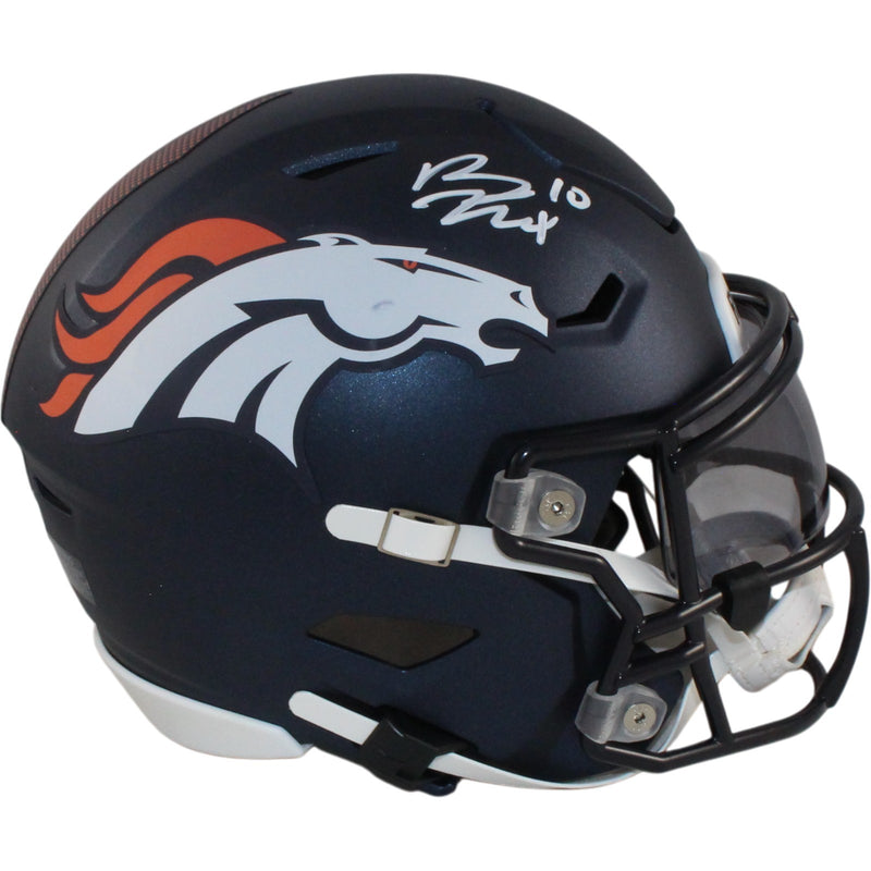 Bo Nix Denver Broncos Autographed Mid-Size Midi Helmet