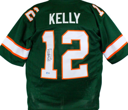 Jim Kelly Signed Miami Hurricanes Custom Green Jersey