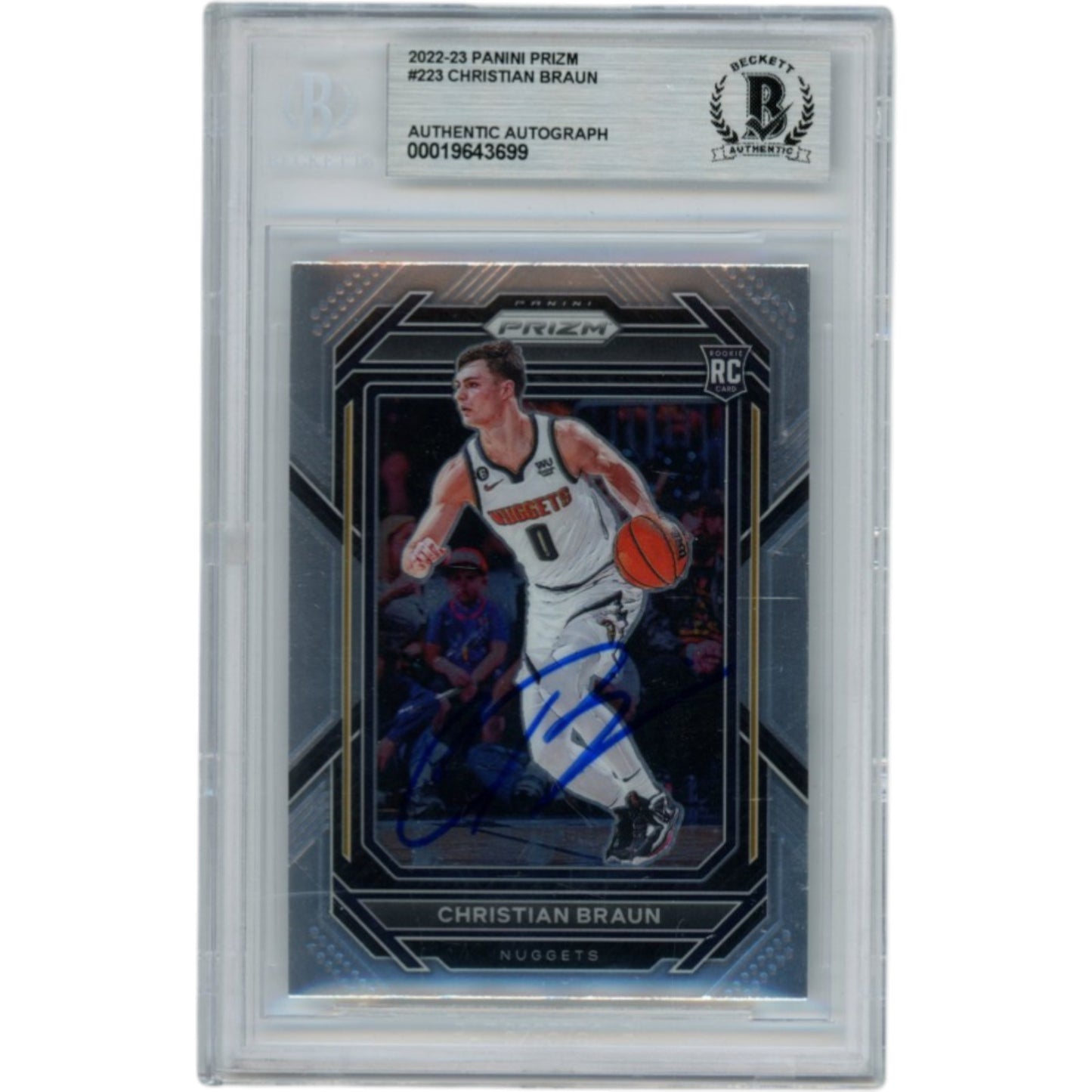Christian Braun Autographed 2022 Prizm #223 Slabbed Trading Card