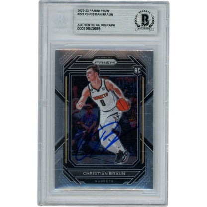 Christian Braun Autographed 2022 Prizm #223 Slabbed Trading Card