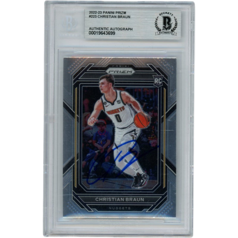 Christian Braun Autographed 2022 Prizm #223 Slabbed Trading Card