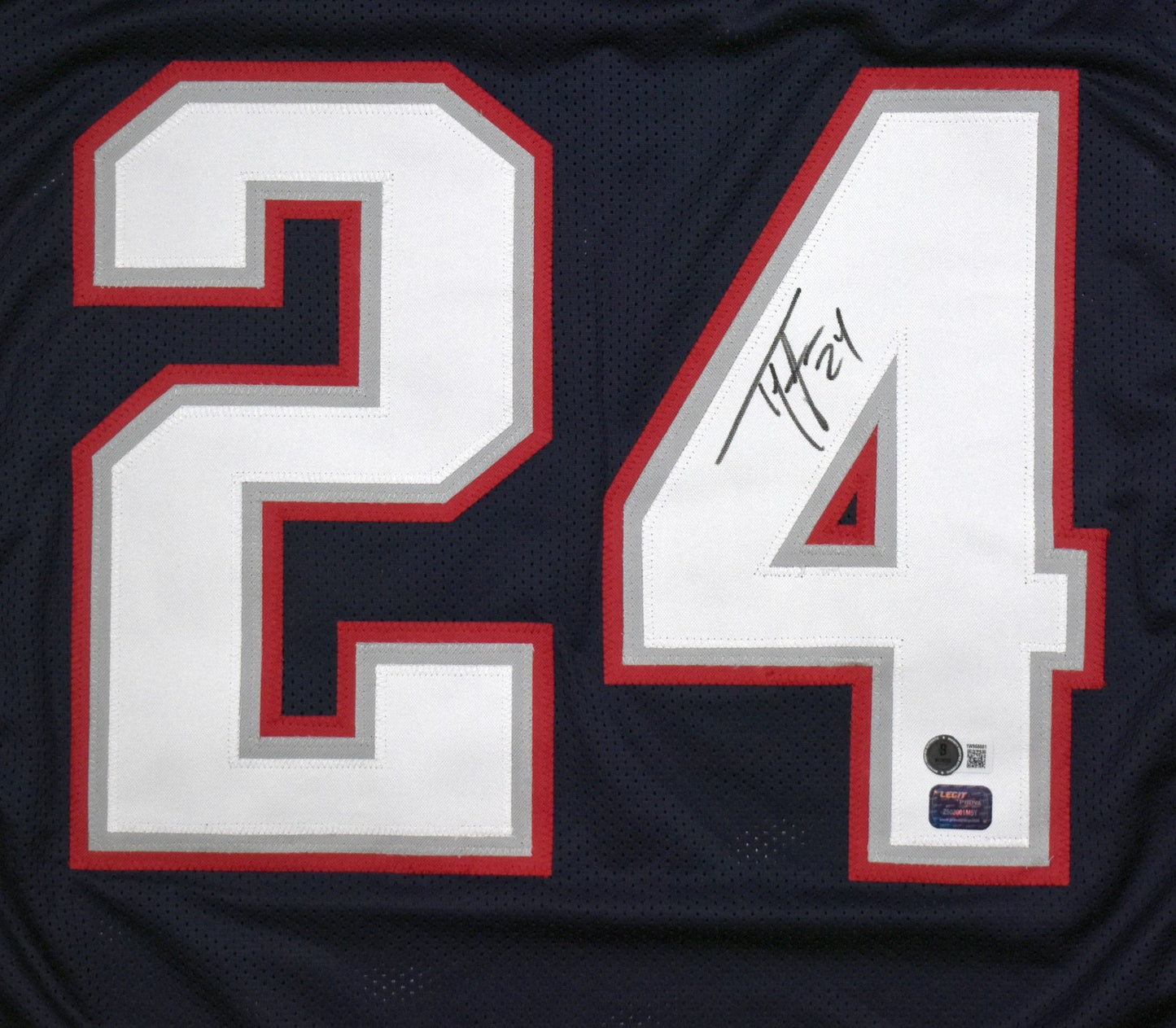 Ty Law Autographed Blue Custom Jersey