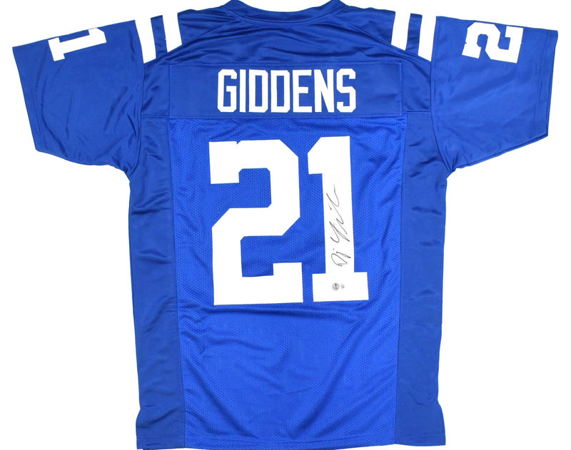 DJ Giddens Autographed Indianapolis Colts Custom Blue Jersey
