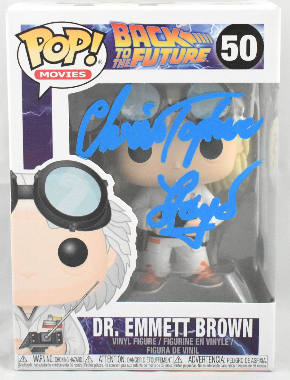 Christopher Lloyd Signed Dr. Emmett Brown Funko Pop #50