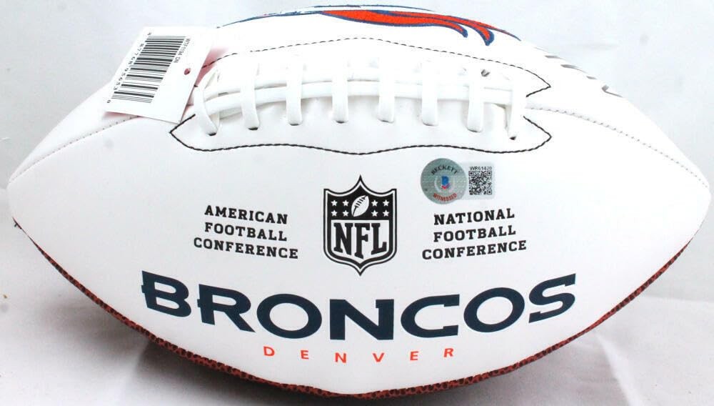 John Lynch Autographed Denver Broncos Wilson Logo Football