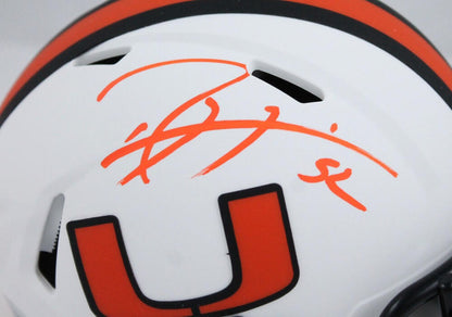 Ray Lewis Signed Miami Hurricanes Lunar Speed Mini Helmet