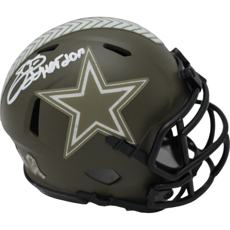 Emmitt Smith Autographed Dallas Cowboys 2022 Salute to Service Mini Helmet
