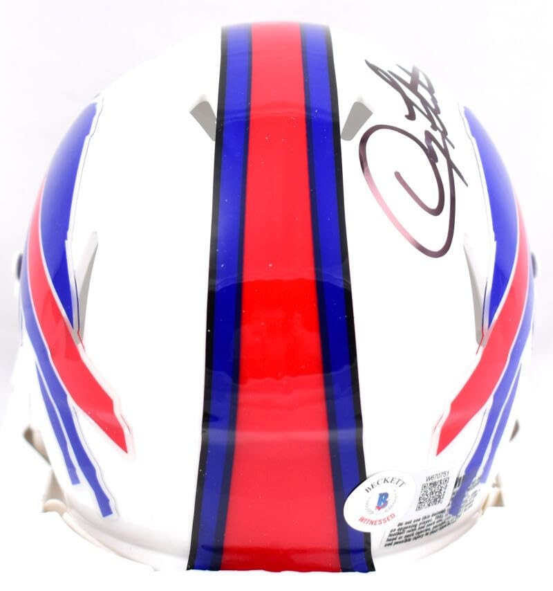 Doug Flutie Signed Buffalo Bills Speed Mini Helmet - Black