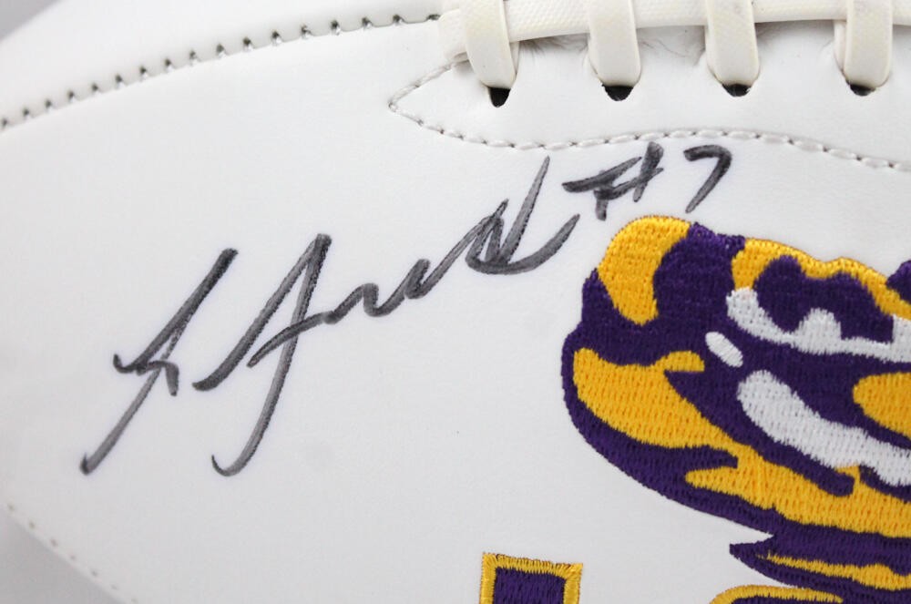 Leonard Fournette Signed LSU Tigers Logo Football