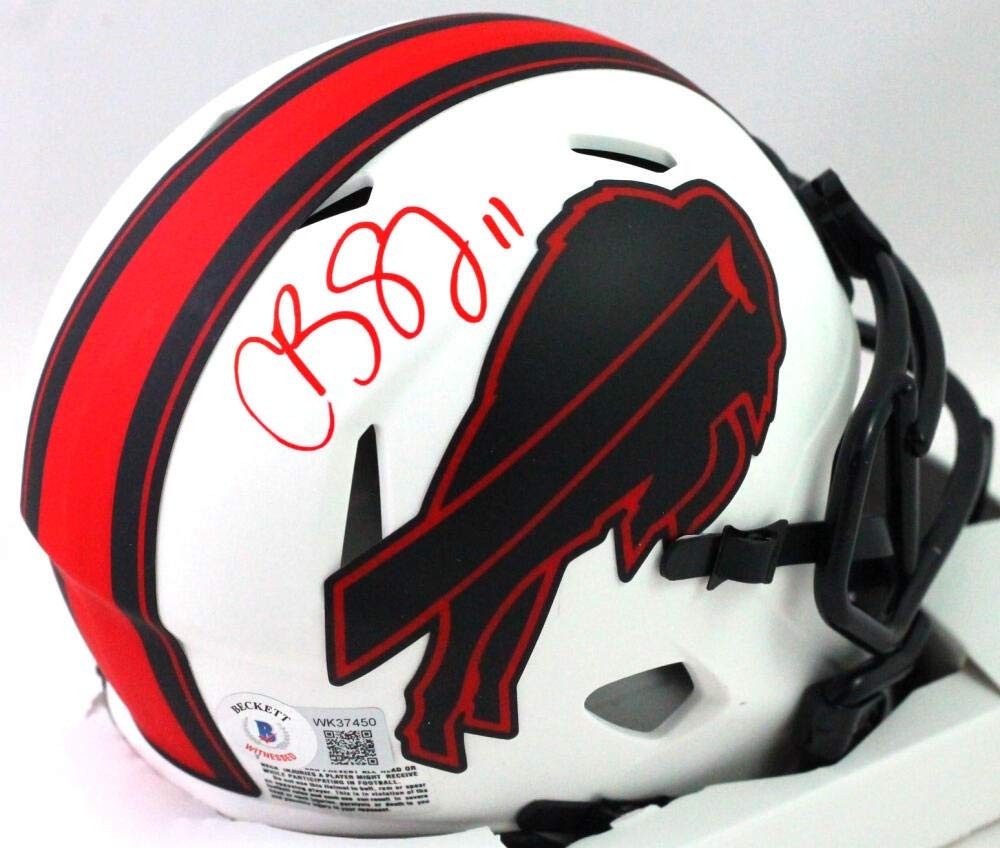Cole Beasley Signed Buffalo Bills Lunar Speed Mini Helmet