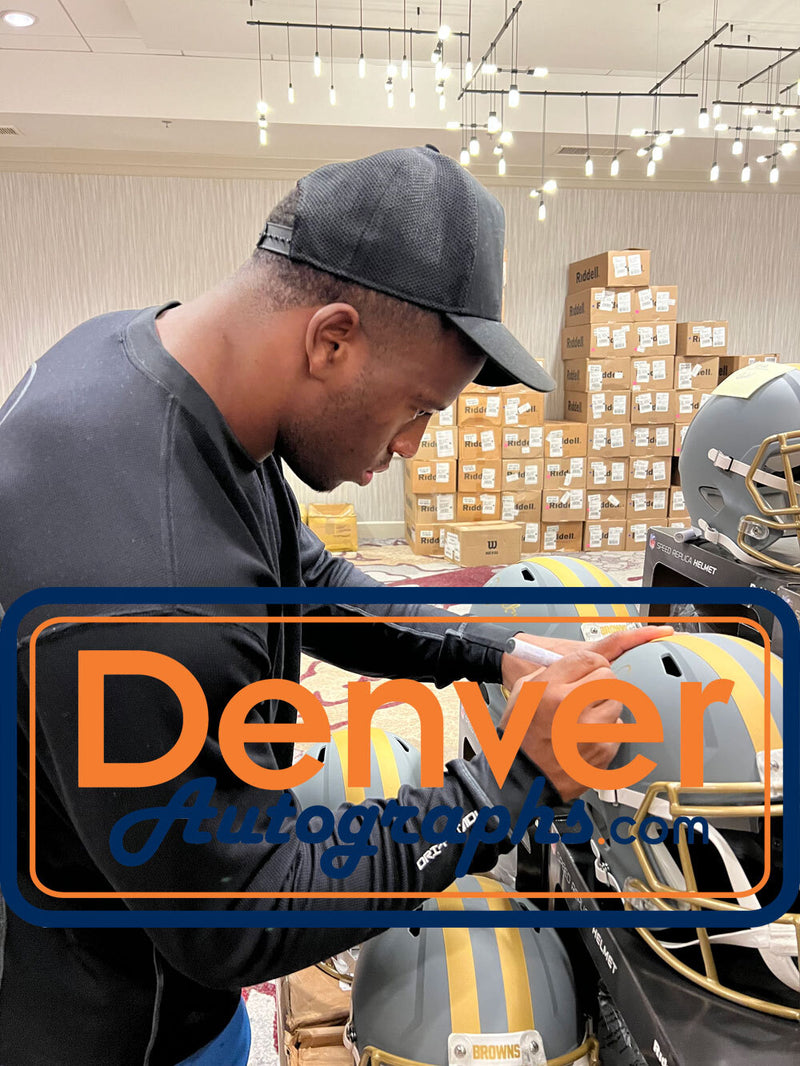 Nick Chubb Signed Cleveland Browns Full Size Slate Replica Football Helmet