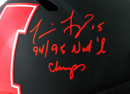 Tommie Frazier Signed Nebraska AMP Full Size Helmet "Nat'l Champs"