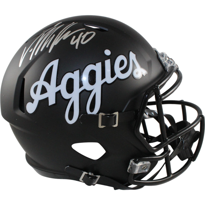 Von Miller Signed Texas A&M Aggies Full Size Replica Script Helmet