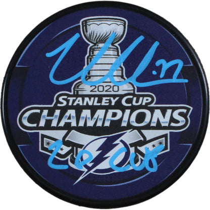 Victor Hedman Autographed Tampa Bay Lightning 2020 Stanley Cup Champions Puck