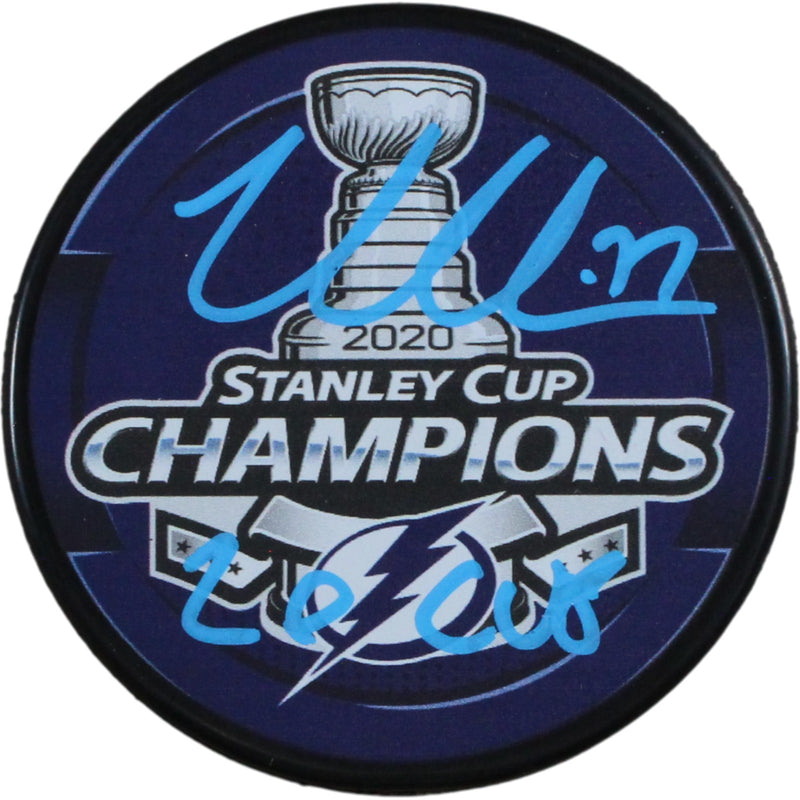 Victor Hedman Autographed Tampa Bay Lightning 2020 Stanley Cup Champions Puck