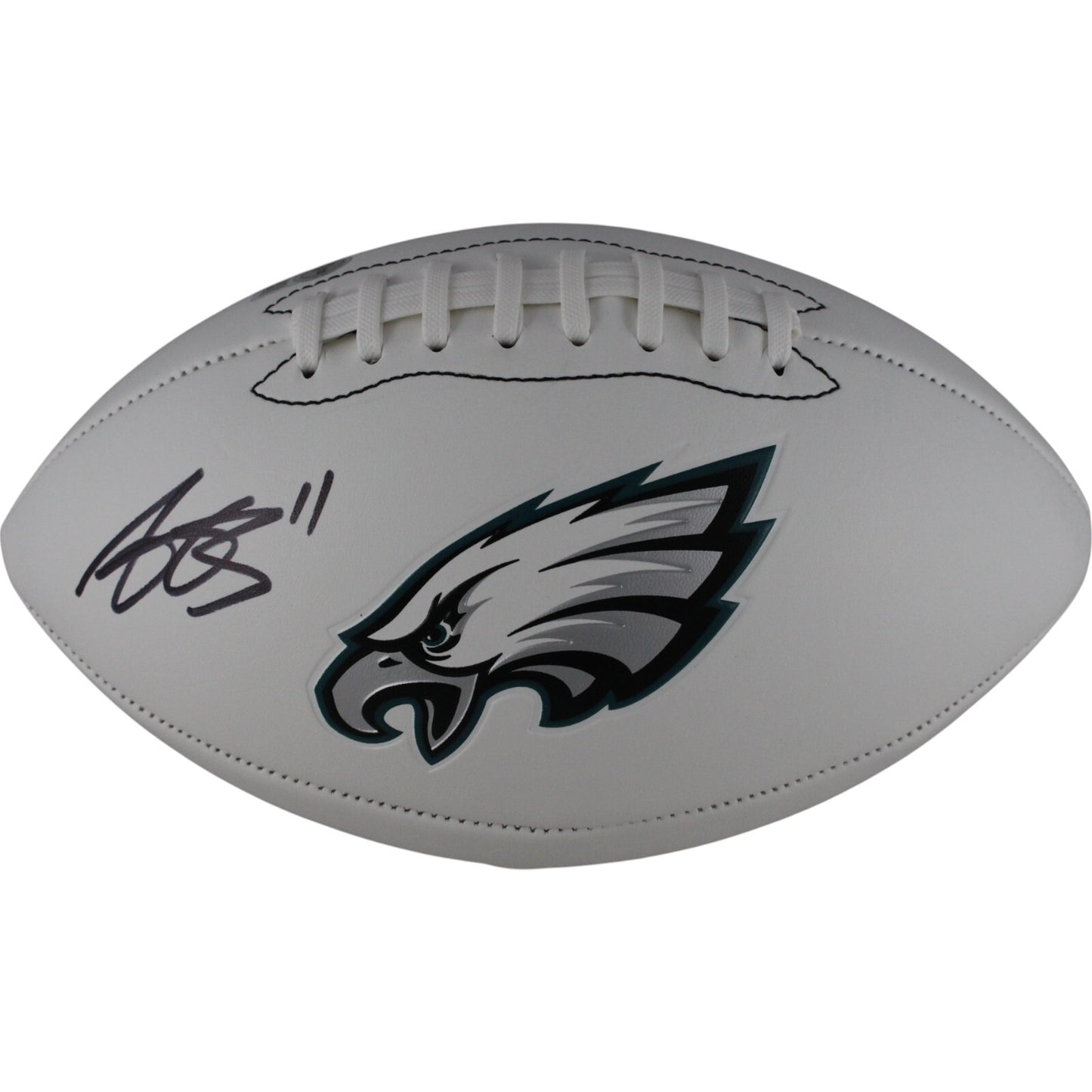 AJ Brown Autographed Philadelphia Eagles Logo Football