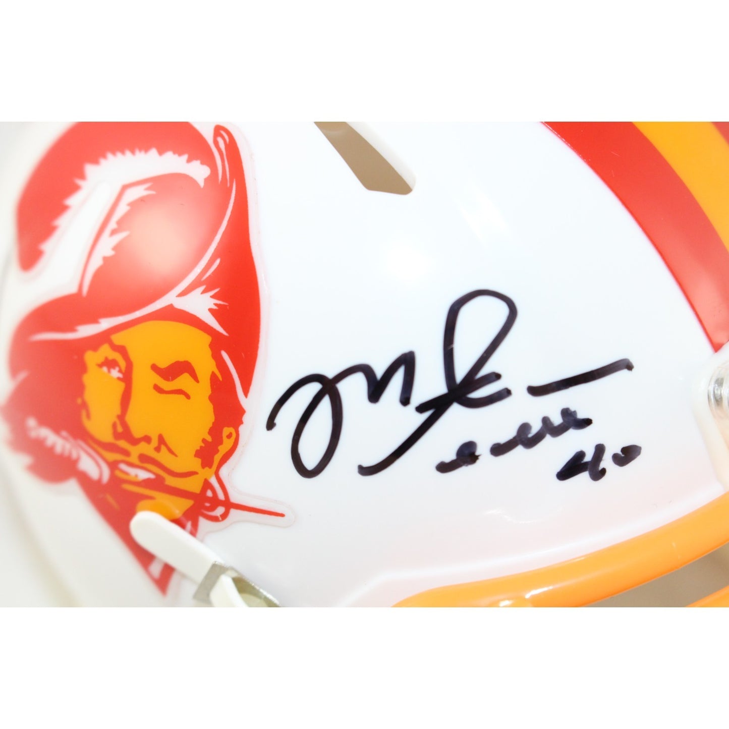 Mike Alstott Tampa Bay Buccaneers Throwback Autographed Mini Helmet