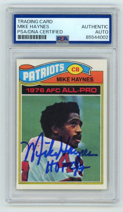 Mike Haynes Signed 1977 Topps #50 Rookie Card PSA DNA Autograph HOF 97