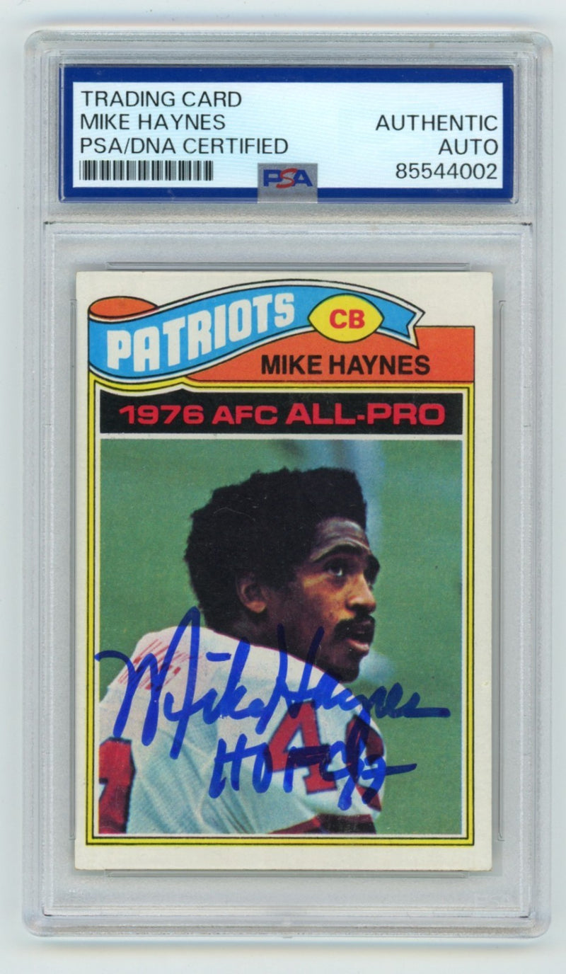 Mike Haynes Signed 1977 Topps #50 Rookie Card PSA DNA Autograph HOF 97
