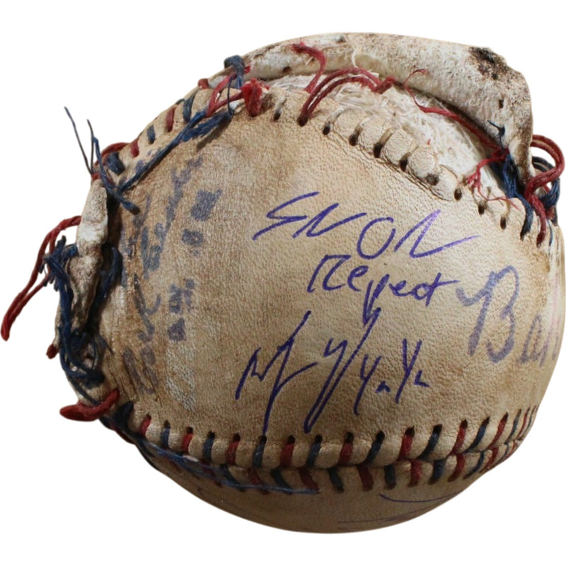 The Sandlot Cast Autographed Custom Ripped Baseball (8 Signatures)