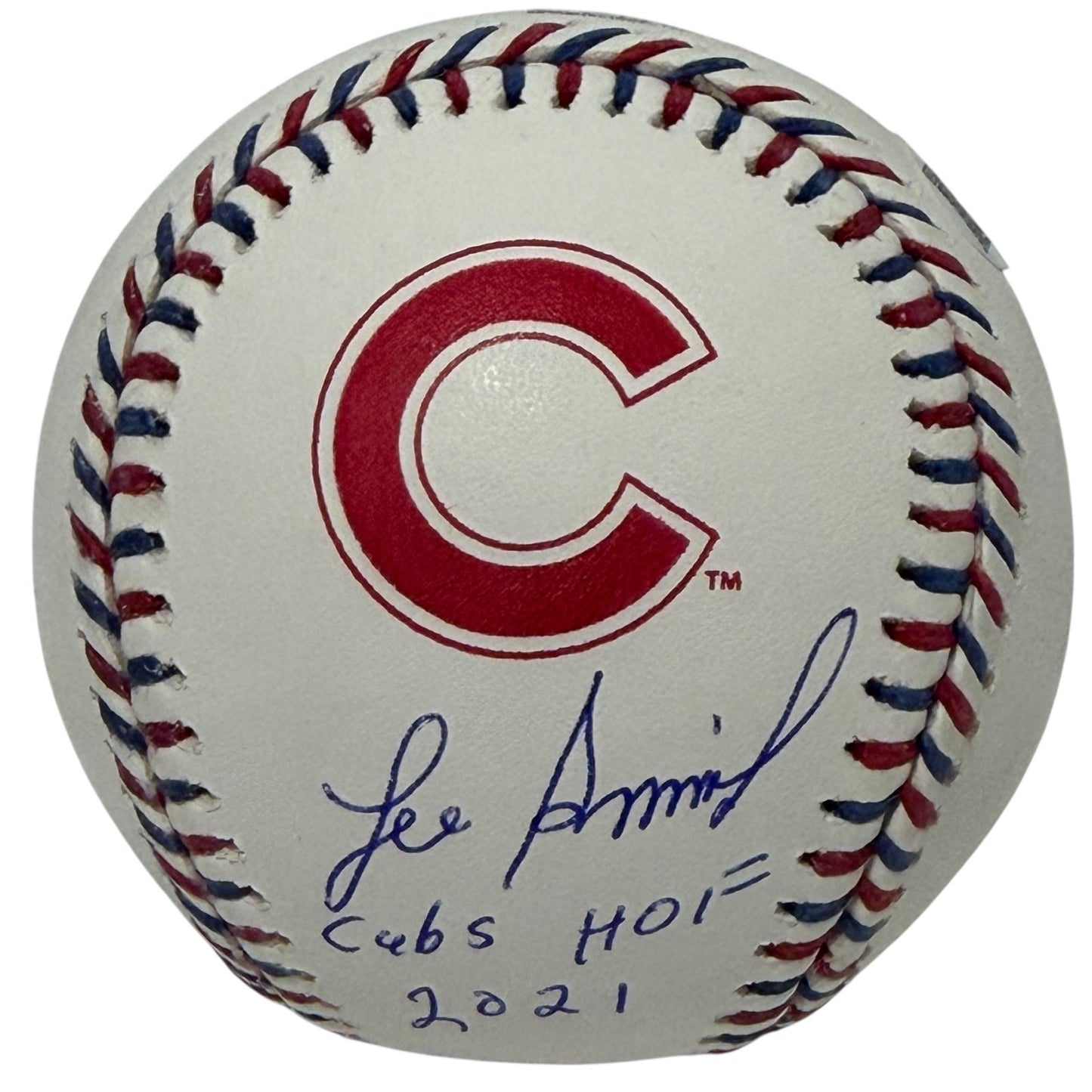 Lee Smith Chicago Cubs Signed Logo Baseball (JSA COA)