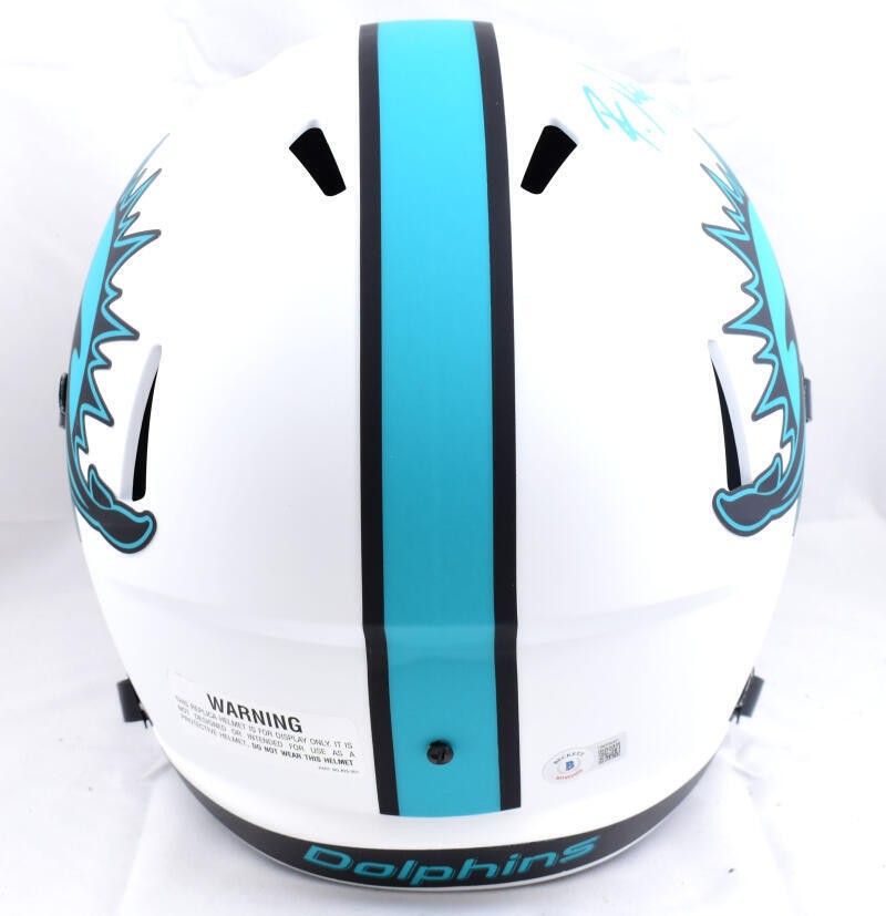 Raheem Mostert Signed Miami Dolphins Full Size Lunar Speed Helmet