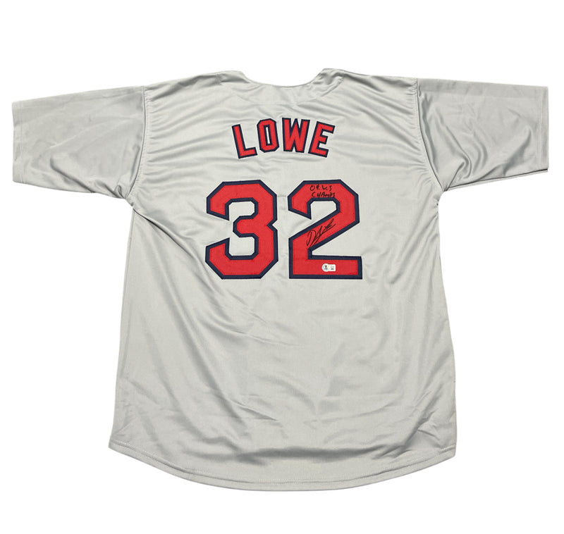 Derek Lowe Boston Red Sox Signed Custom Jersey (04 WS Champs) Beckett