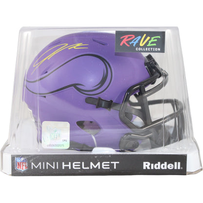 Jordan Addison Autographed Minnesota Vikings Rave Mini Helmet