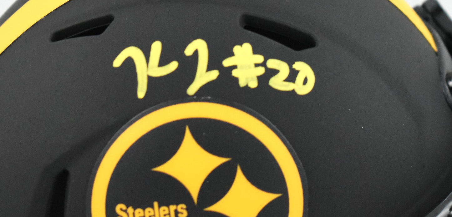Kaleb Johnson Signed Pittsburgh Steelers Eclipse Speed Mini Helmet