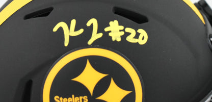 Kaleb Johnson Signed Pittsburgh Steelers Eclipse Speed Mini Helmet