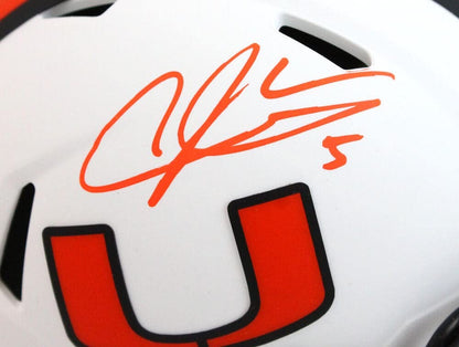 Andre Johnson Signed Miami Hurricanes Lunar Speed Mini Helmet