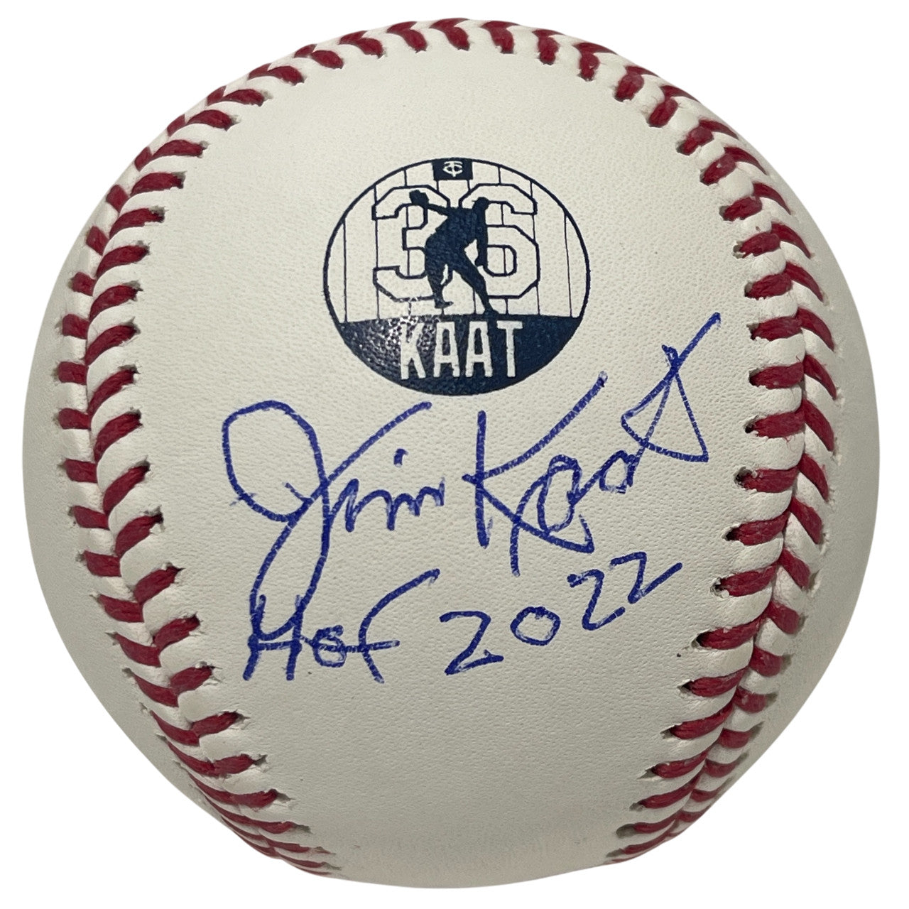Jim Kaat Autographed Retirement Logo ROMLB Baseball (HOF 2022) BAS