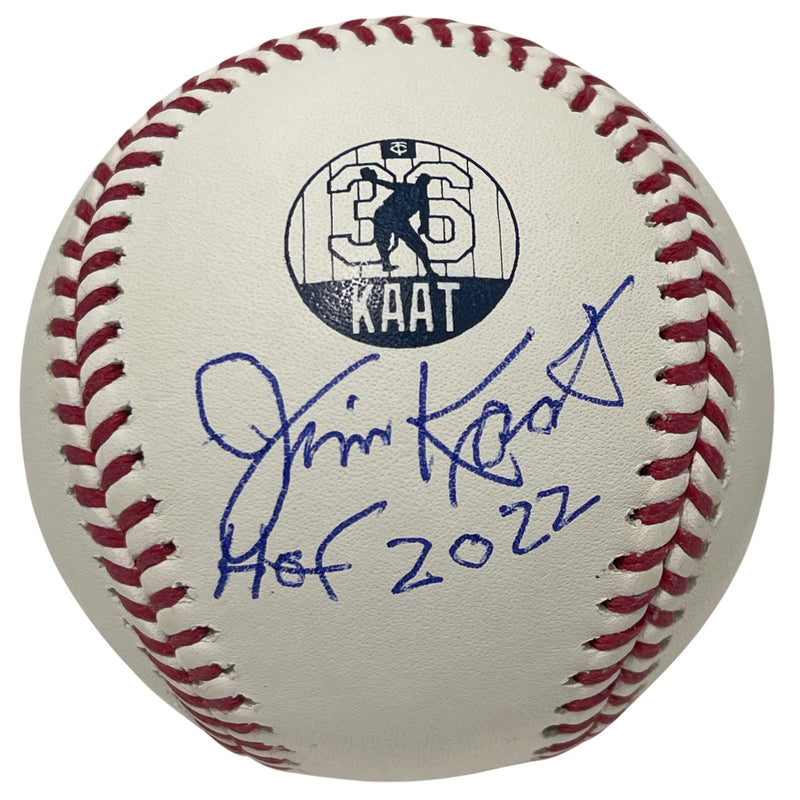 Jim Kaat Autographed Retirement Logo ROMLB Baseball (HOF 2022) BAS