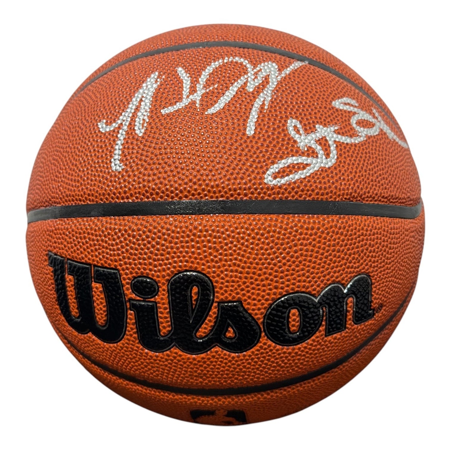 Marcus Camby, Latrell Sprewell & Larry Johnson Signed Wilson Basketball