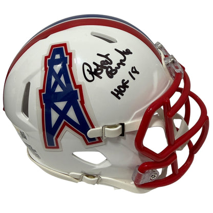 Robert Brazile Houston Oilers Signed Throwback Mini Helmet (HOF 18)