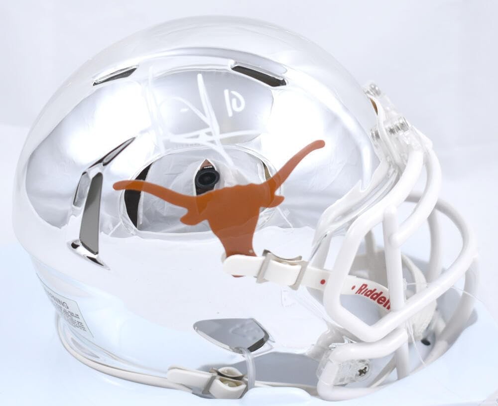 Vince Young Signed Texas Longhorns Chrome Speed Mini Helmet