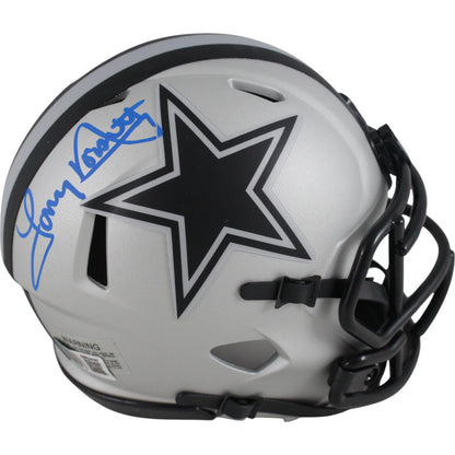 Tony Dorsett Dallas Cowboys Rave Mini Helmet Autographed