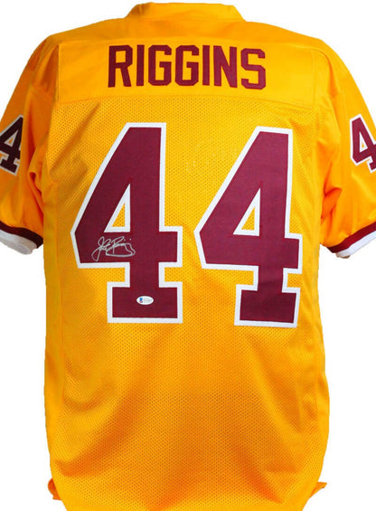 John Riggins Autographed Washington Yellow Custom Jersey