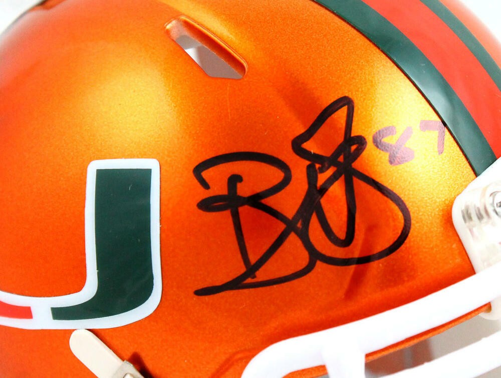 Reggie Wayne Signed Miami Hurricanes Flash Speed Mini Helmet
