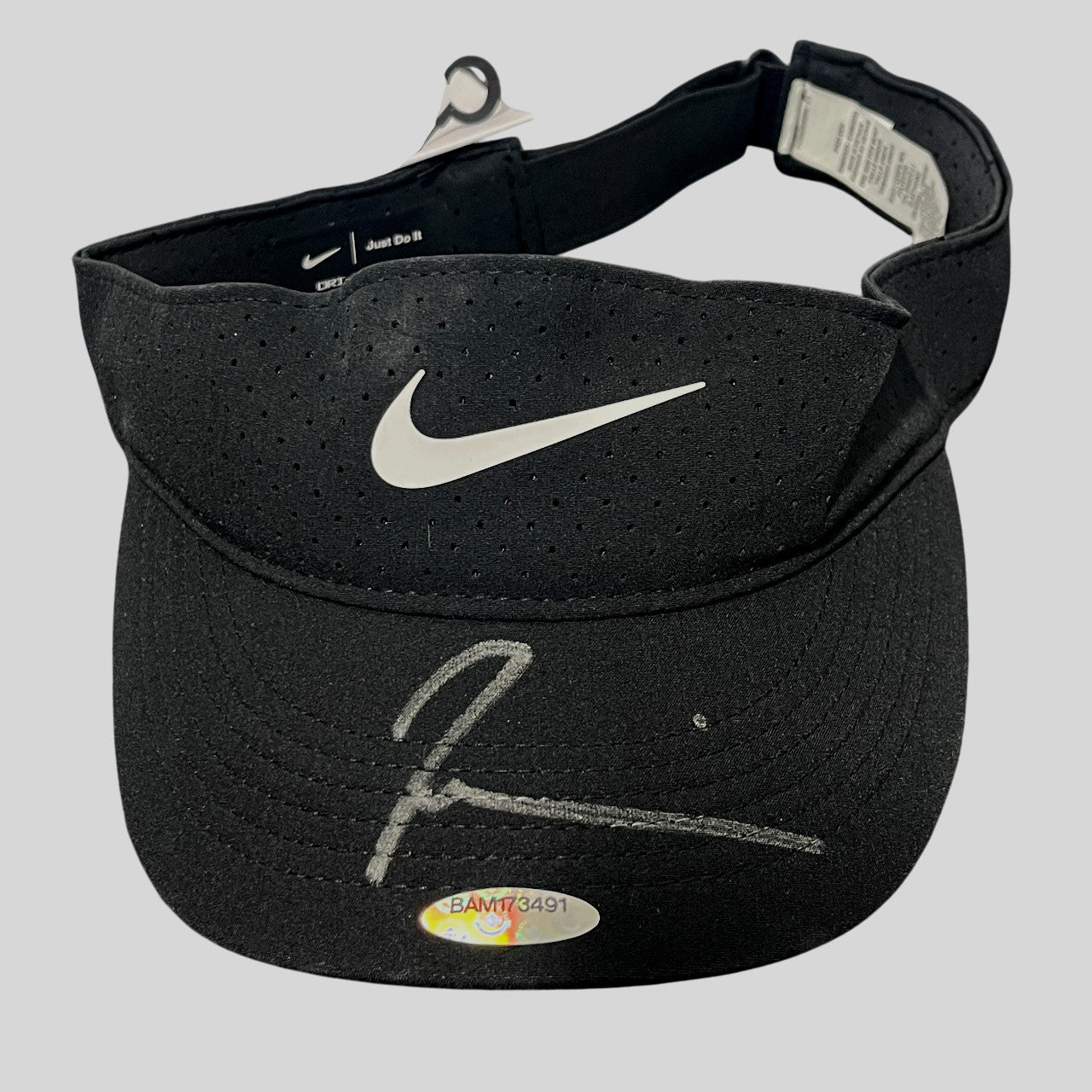 Naomi Osaka Signed Nike Black Tennis Visor (Upper Deck)