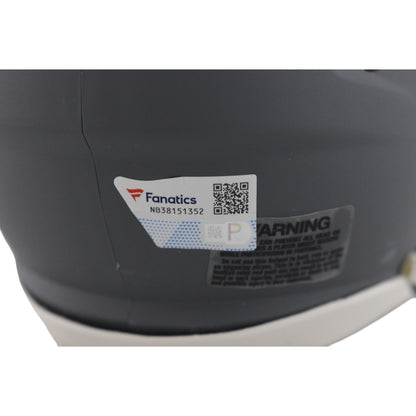 Tom Brady Autographed New England Patriots Slate Mini Helmet (Fanatics)