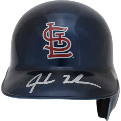 Jordan Walker Autographed St. Louis Cardinals Chrome Mini Batting Helmet