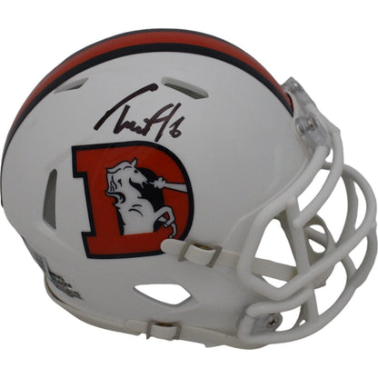 Troy Franklin Denver Broncos Autographed Snowcap Mini Helmet