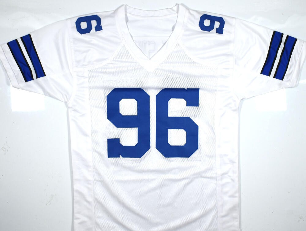 Barry Switzer Signed White Custom Jersey - Hall of Fame Stats