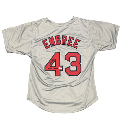 Alan Embree Signed Boston Red Sox Custom Jersey (04 WS Champs) Beckett