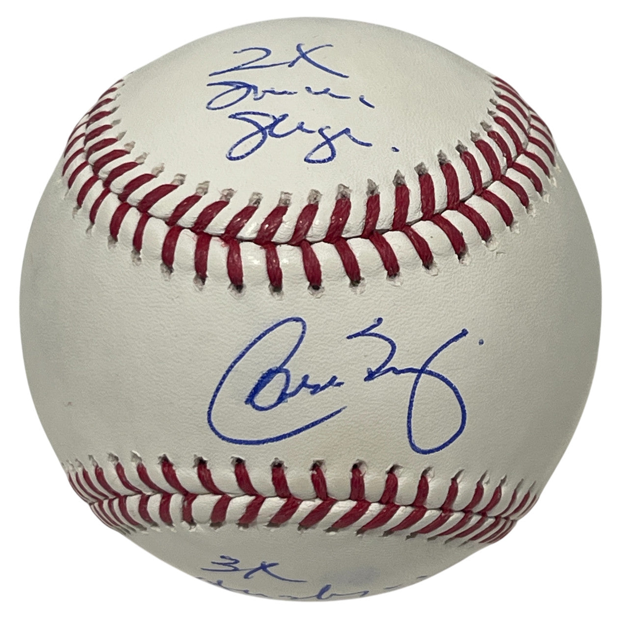 Carlos Baerga Signed ROMLB Baseball with 2 Inscriptions